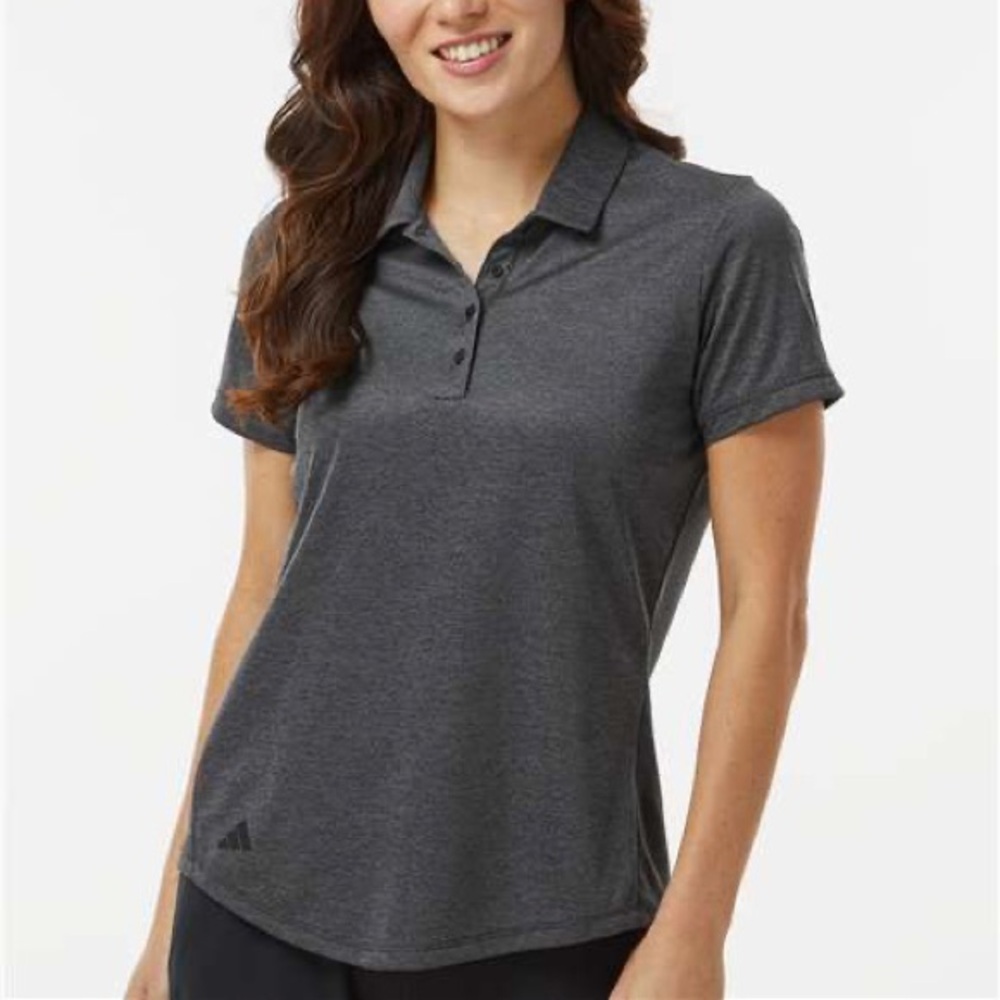 Adidas A592 Space Dyed Grey Soft Golf Polo Shirt Short Sleeve Preppy, size M
